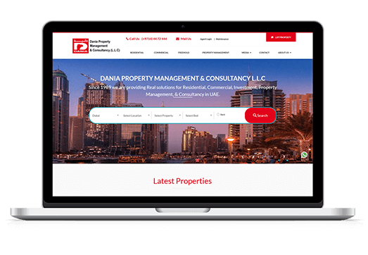 Dania Properties real estate website